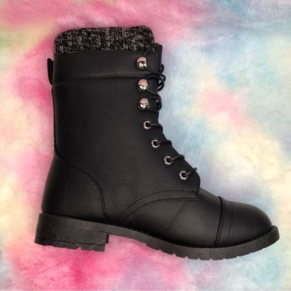 CHILDREN ANKLE BOOT (POET28K) BLACK PU - Picture 3 of 11